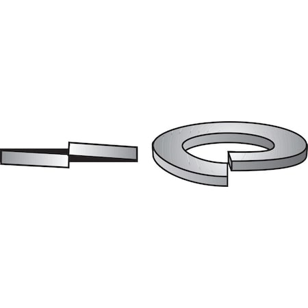 Hillman Split Lock Washer, Steel, Zinc Finish 7300024
